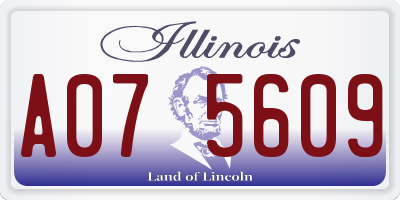 IL license plate A075609