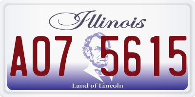 IL license plate A075615