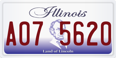 IL license plate A075620