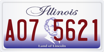 IL license plate A075621