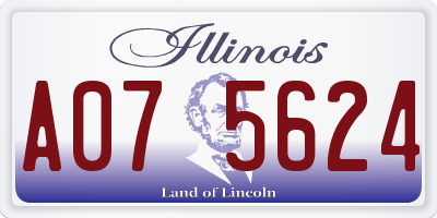 IL license plate A075624