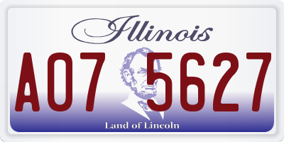 IL license plate A075627