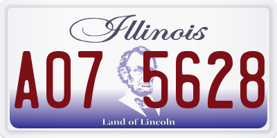 IL license plate A075628
