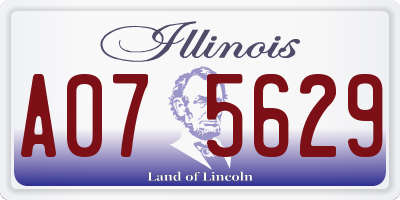 IL license plate A075629