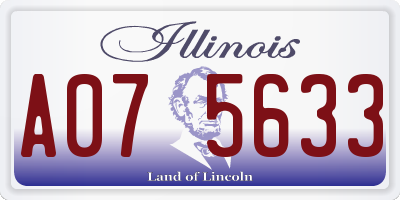 IL license plate A075633