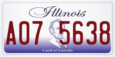 IL license plate A075638