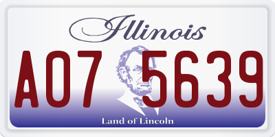 IL license plate A075639