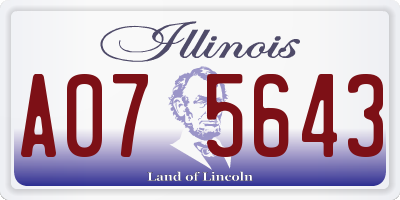 IL license plate A075643