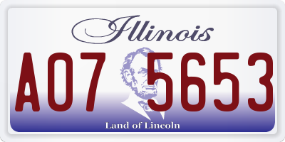 IL license plate A075653