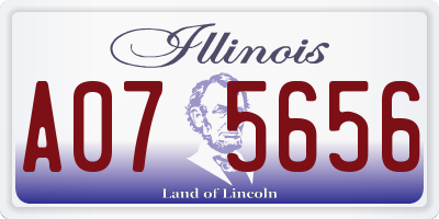 IL license plate A075656