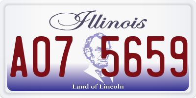 IL license plate A075659