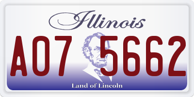 IL license plate A075662