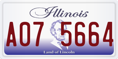 IL license plate A075664