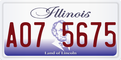 IL license plate A075675