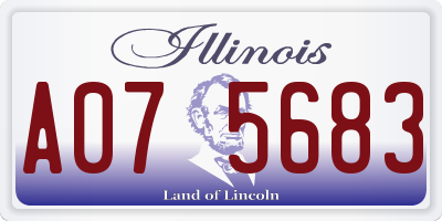IL license plate A075683
