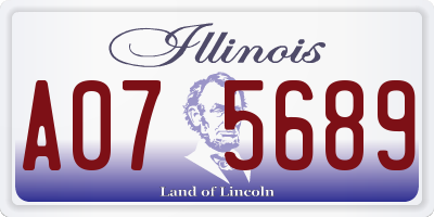 IL license plate A075689