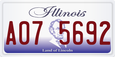 IL license plate A075692