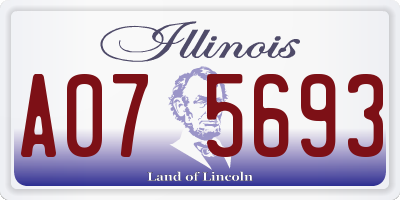 IL license plate A075693
