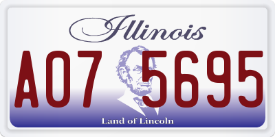 IL license plate A075695