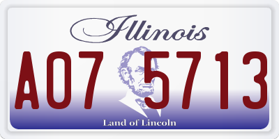 IL license plate A075713