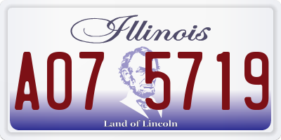 IL license plate A075719