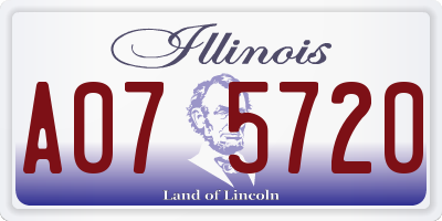 IL license plate A075720
