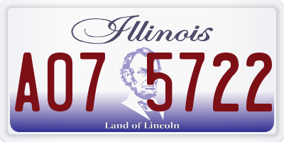 IL license plate A075722