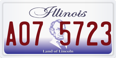 IL license plate A075723