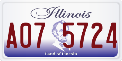 IL license plate A075724