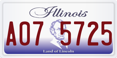 IL license plate A075725