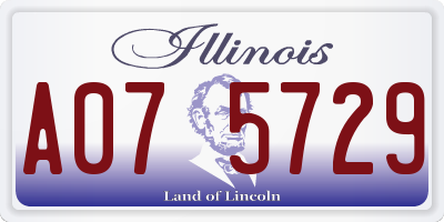 IL license plate A075729