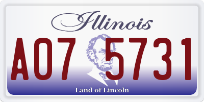 IL license plate A075731