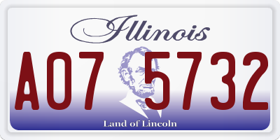 IL license plate A075732