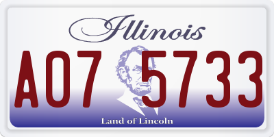 IL license plate A075733