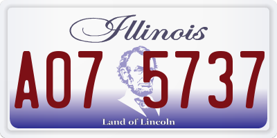 IL license plate A075737
