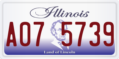 IL license plate A075739