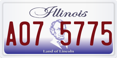IL license plate A075775