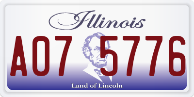 IL license plate A075776