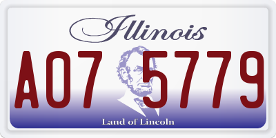 IL license plate A075779