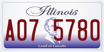 IL license plate A075780