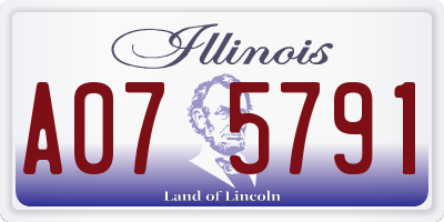 IL license plate A075791
