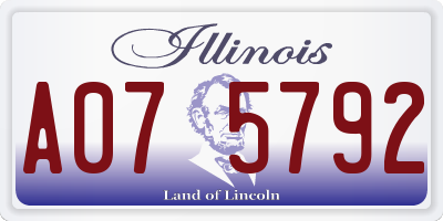 IL license plate A075792