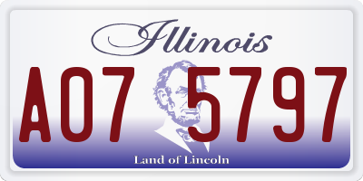 IL license plate A075797