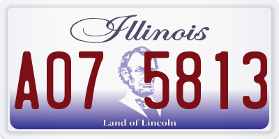 IL license plate A075813