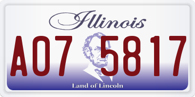 IL license plate A075817