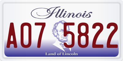 IL license plate A075822