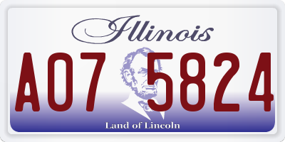 IL license plate A075824