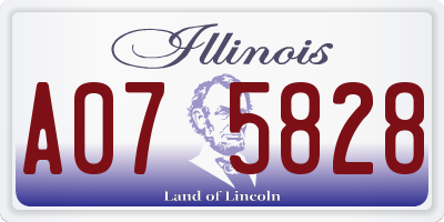 IL license plate A075828