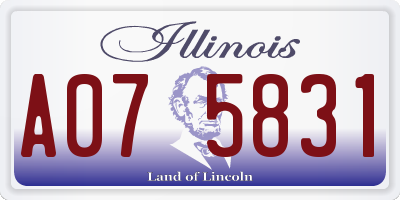 IL license plate A075831