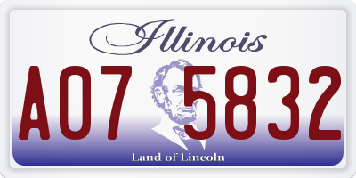 IL license plate A075832